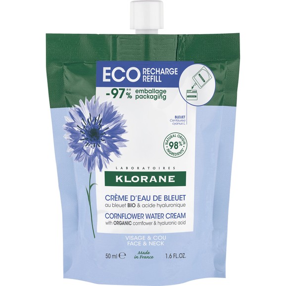 Δώρο Klorane Cornflower Face & Neck Water Cream Refill 50ml