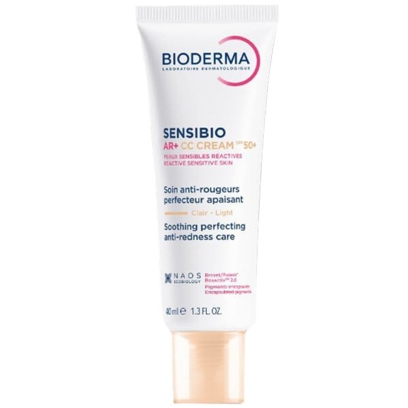 Bioderma Sensibio Ar+ CC Clair & Light Soothing Anti-Redness Cream Spf50+, 40ml