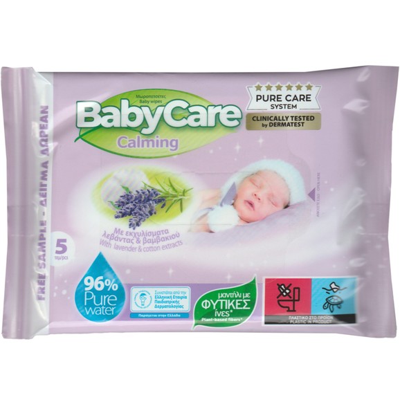 Δείγμα BabyCare Calming Pure Water Baby Wipes 5 Τεμάχια Δείγμα BabyCare Calming Pure Water Baby Wipes 5 Τεμάχια