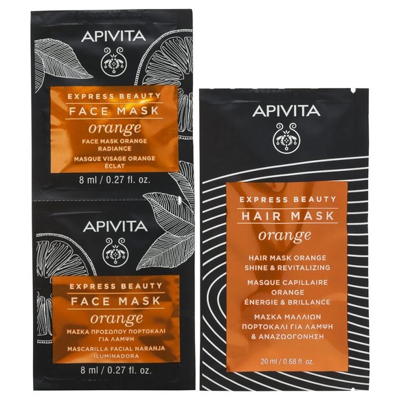 Δώρο Apivita Express Beauty Face Mask Orange Μάσκα Προσώπου με Πορτοκάλι 2x8ml & Hair Mask Orange Shine & Revitalizing Μάσκα Μαλλιών 20ml Δώρο Apivita Express Beauty Face Mask Orange Μάσκα Προσώπου με Πορτοκάλι 2x8ml & Hair Mask Orange Shine & Revitalizing Μάσκα Μαλλιών 20ml