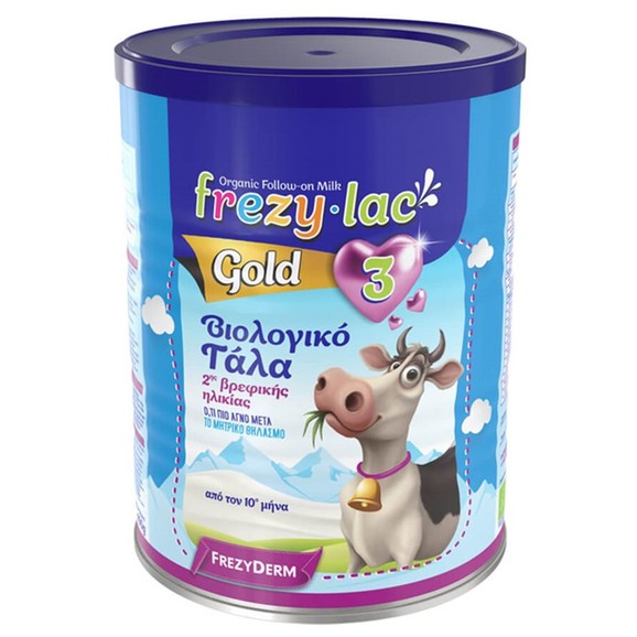 Frezyderm Frezylac Gold 3 Αγελαδινό Βιολογικό Γάλα 2ης Ηλικίας από τον 10ο Μήνα 900gr