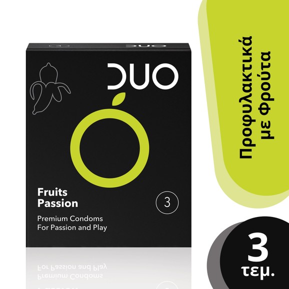 Duo Flavoured Fruits Passion Προφυλακτικά Με Γεύσεις 3 τεμάχια Duo Flavoured Fruits Passion Προφυλακτικά Με Γεύσεις 3 τεμάχια