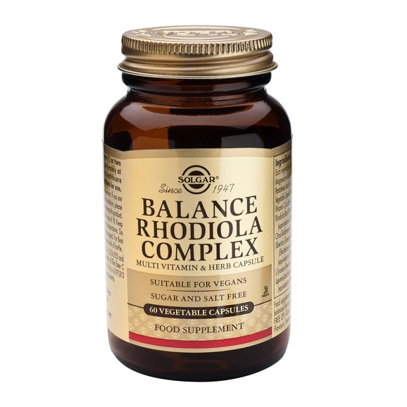 Solgar Balance Rhodiola Complex Συμπλήρωμα Διατροφής για την Καταπολέμηση του Στρες 60 Caps