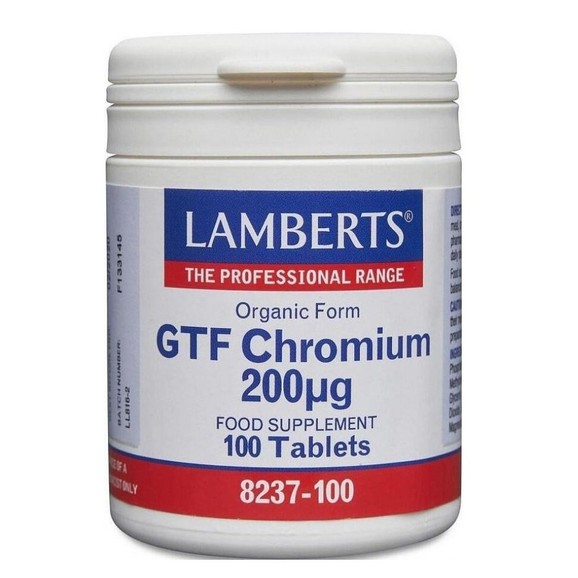 Lamberts GTF Chromium 200 mcg 100 tabs Lamberts GTF Chromium 200 mcg 100 tabs