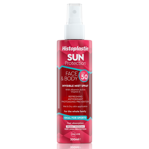 Histoplastin Sun Protection Face & Body Spf50 Invisible Mist Spray 200ml