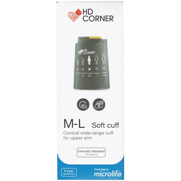 Microlife Hd Corner Conical Wide Range Soft Cuff for Uper Arm M-L, 22-42cm 1 Τεμάχιο