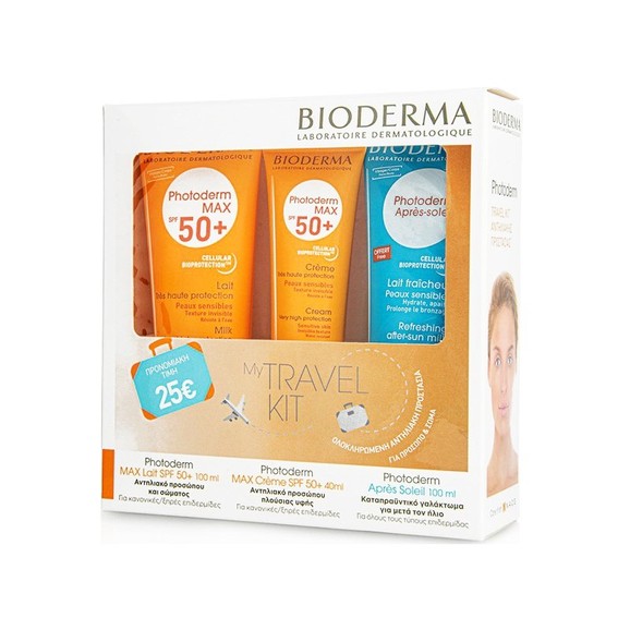 My Travel Kit Photoderm Max Lait SPF50+ 100ml & Photoderm Max Creme SPF50+ 40ml & Photoderm Apres Soleil Lait Fraicheur 100ml My Travel Kit Photoderm Max Lait SPF50+ 100ml & Photoderm Max Creme SPF50+ 40ml & Photoderm Apres Soleil Lait Fraicheur 100ml