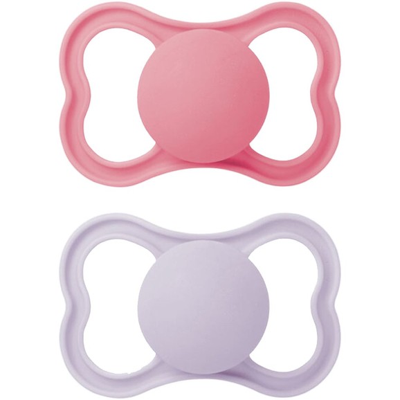 Mam Supreme Silicone Soother 6-16m Κωδ 245SGc 2 Τεμάχια - Φούξια / Λιλά