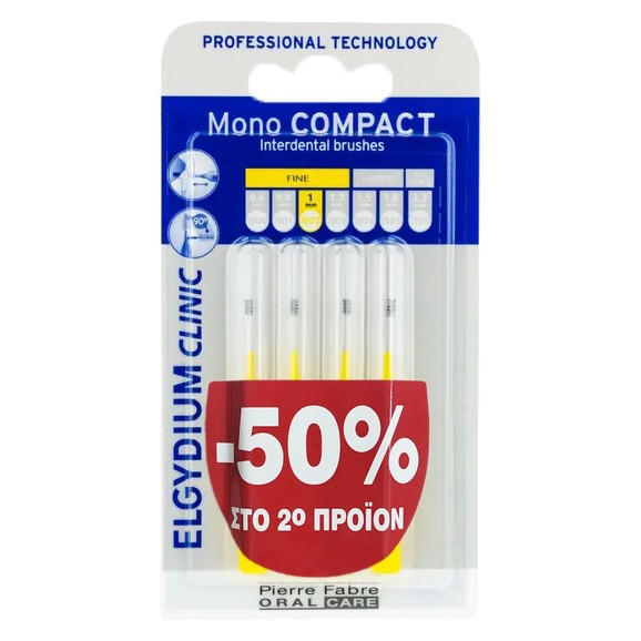 Elgydium Promo Clinic Mono Compact Interdental Brushes 0.5mm 2x4 Τεμάχια σε Ειδική Τιμή