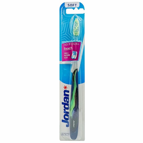 Jordan Individual Reach Soft Toothbrush 1 Τεμάχιο Κωδ 310041 - Μπλε 2
