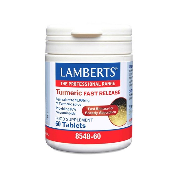 Lamberts Turmeric Fast Release Συμπλήρωμα Διατροφής Τιτλοδοτημένου Εκχυλίσματος Κουρκουμίνης Υψηλής Ισχύος 10.000mg 60tabs Lamberts Turmeric Fast Release Συμπλήρωμα Διατροφής Τιτλοδοτημένου Εκχυλίσματος Κουρκουμίνης Υψηλής Ισχύος 10.000mg 60tabs
