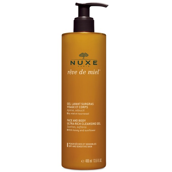 Nuxe Reve de Miel Gel Lavant Surgras Visage et Corps - Απαλό Αφρόλουτρο και Shower Gel για το Σώμα 400ml