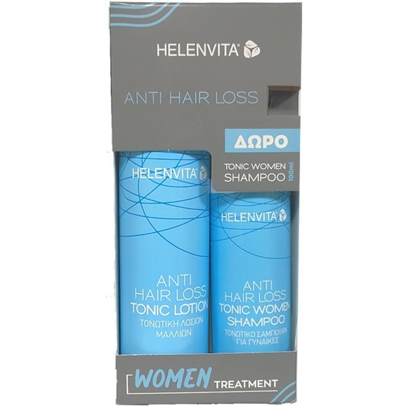Helenvita Πακέτο Προσφοράς Anti Hair Loss Tonic Lotion 100ml & Δώρο Tonic Women Shampoo 100ml Helenvita Πακέτο Προσφοράς Anti Hair Loss Tonic Lotion 100ml & Δώρο Tonic Women Shampoo 100ml