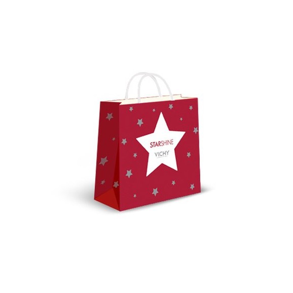 Δώρο Vichy Xmas Starshine Gift Bag Εορταστική Χάρτινη Τσάντα Δώρου 1 Τεμάχιο