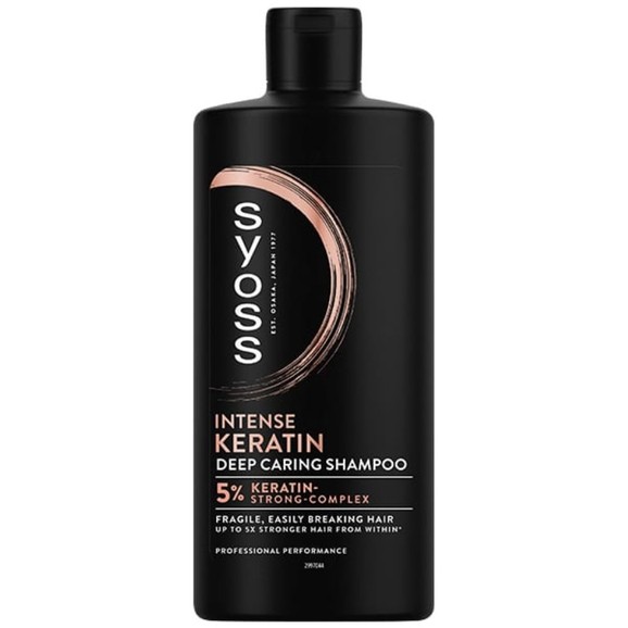 Syoss Intense Keratin 5% Strong & Complex Deep Caring Shampoo Hair 440ml