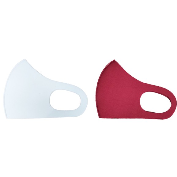 TiLi Fashion Face Mask Μάσκα Ενηλίκων Πολλαπλών Χρήσεων Άσπρη - Κόκκινη 2 Τεμάχια