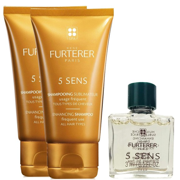 Δώρο Rene Furterer 5 Sens Enhancing Shampoo Σαμπουάν 2x15ml, 5 Sens Enhancing Oil Ξηρό Λάδι 3ml, σε Συλλεκτική Συσκευασία