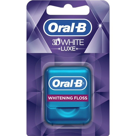 Δώρο Oral-B 3D White Luxe Οδοντικό Νήμα Βοηθά στην Πρόληψη Σχηματισμού Λεκέδων Ανάμεσα στα Δόντια 35m