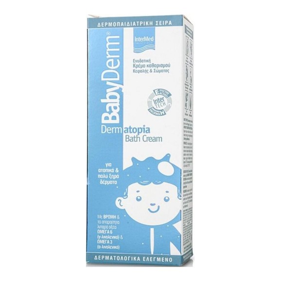 Δώρο Babyderm Dermatopia Bath Cream Ενυδατική Κρέμα Καθαρισμού Κεφαλής & Σώματος για Ατοπικά & Πολύ Ξηρά Δέρματα 300ml