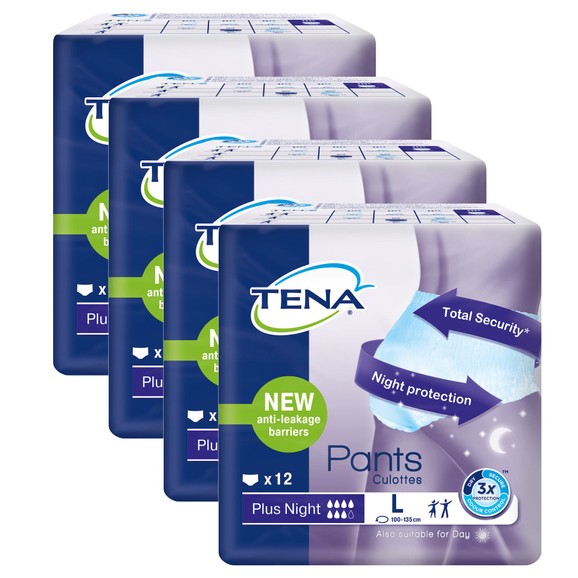 Tena Πακέτο Προσφοράς Pants Plus Night Unisex 48 Τεμάχια - Large
