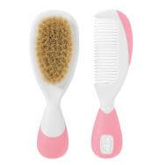 Chicco Brush & Comb 0m+ Ροζ 2 Τεμάχια