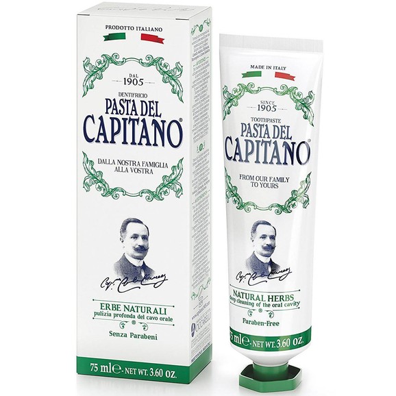 Pasta Del Capitano Natural Herbs Toothpaste Οδοντόκρεμα με Καταπραϋντικές Ιδιότητες, Καταπολεμά Τους Ερεθισμούς 75ml