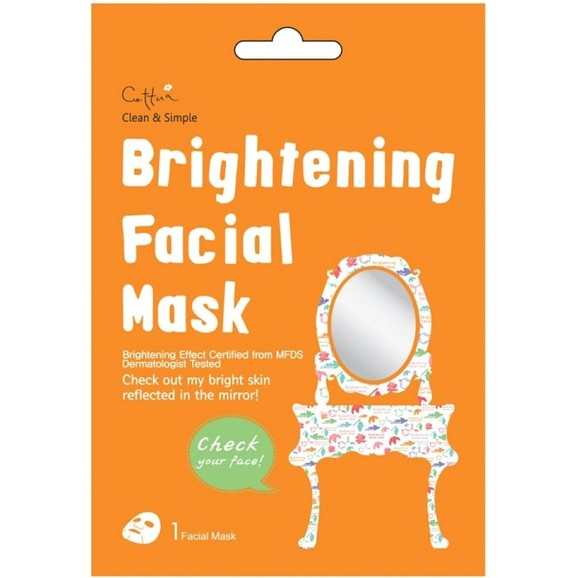 Cettua Clean & Simple Brightening Facial Mask, Μάσκα Λάμψης Προσώπου που Φωτίζει την Κουρασμένη Επιδερμίδα , 1 τμχ