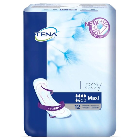 Tena Lady Maxi Σερβιέτες με Τριπλή Προστασία 12τεμ Tena Lady Maxi Σερβιέτες με Τριπλή Προστασία 12τεμ