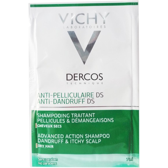 Δείγμα Vichy Dercos Anti-Dandruff DS Shampoo for Dry Hair Αντιπυτιριδικό Σαμπουάν για Ξηρά μαλλιά 7ml
