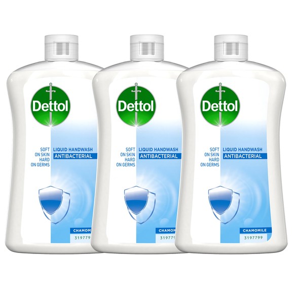 Dettol Πακέτο Προσφοράς Liquid Soap Chamomile Refill 3x750ml