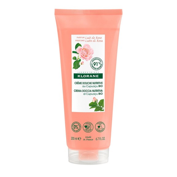 Klorane Nourishing Shower Cream with Rose Milk & Organic Cupuacu 200ml