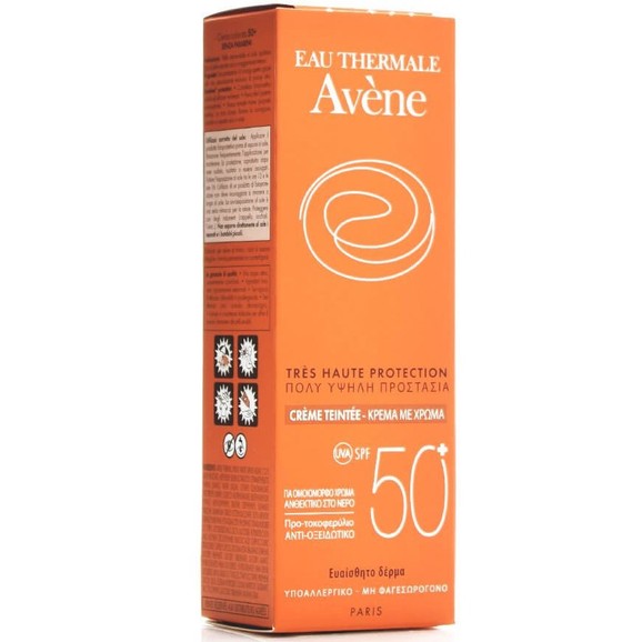 Δώρο Avene Creme Tinted Cream Spf50+ Αντηλιακή Κρέμα Προσώπου Πολύ Υψηλής Προστασίας με Χρώμα για Ξηρή-Ευαίσθητη Επιδερμίδα 5ml