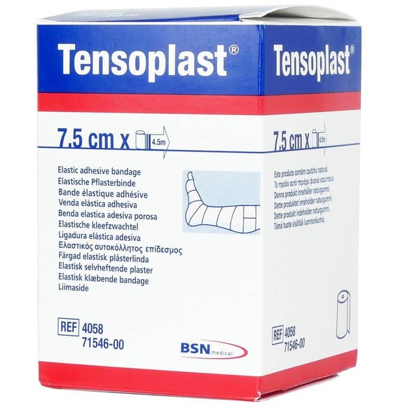 Tensoplast Ελαστικός Αυτοκόλλητος Επίδεσμος 7,5cm x 4,5m Tensoplast Ελαστικός Αυτοκόλλητος Επίδεσμος 7,5cm x 4,5m