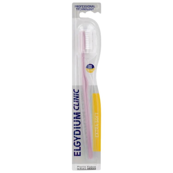 Elgydium Clinic Extra-Soft 15/100 Toothbrush 1 Τεμάχιο - Ροζ