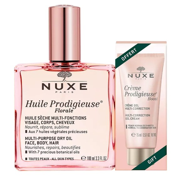 Nuxe Promo Huile Prodigieuse Florale Multi-Purpose Dry Oil 100ml & Δώρο Creme Prodigieuse Boost Multi-Correction Gel Cream 15ml