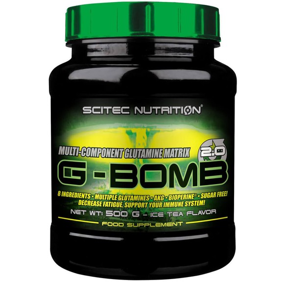 Scitec Nutrition Multi-Component Glutamine Matrix G-Bomb 2.0 Γλουταμίνη σε Σκόνη με Γεύση Ice Tea 500g