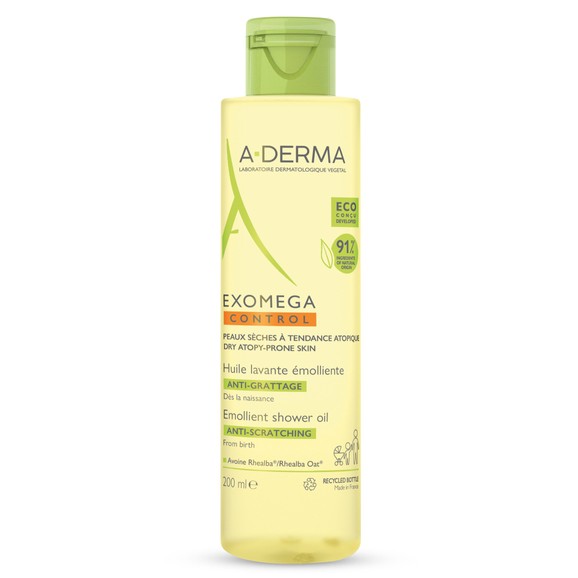 A-Derma Exomega Control Anti-Scratching Emolient Shower Oil 200ml