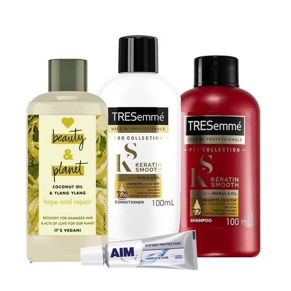 Δώρο TRESemme Keratin Shine Shampoo & Keratin Shine Conditioner 2x100ml, LBP Shampoo 100ml & Aim Expert 16ml