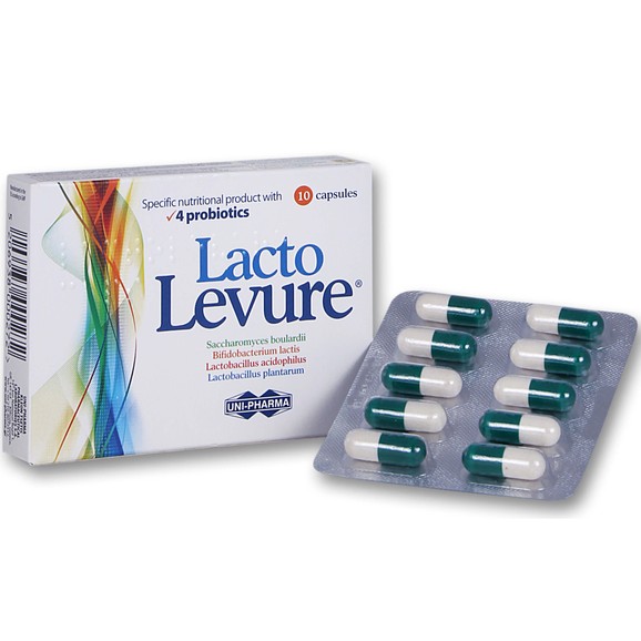 Uni-Pharma Lacto Levure 4 Probiotics Συμπλήρωμα Διατροφής με 4 Προβιοτικά 10caps Uni-Pharma Lacto Levure 4 Probiotics Συμπλήρωμα Διατροφής με 4 Προβιοτικά 10caps