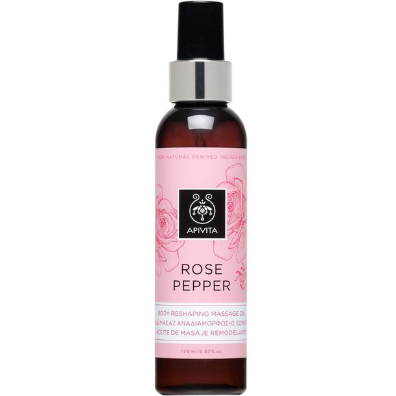 Apivita Rose Pepper Body Reshaping Masage Oil 150ml Apivita Rose Pepper Body Reshaping Masage Oil 150ml