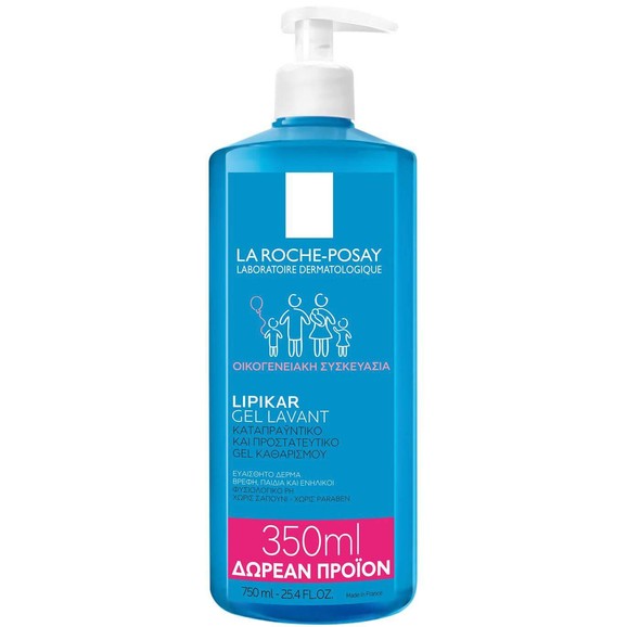 La Roche-Posay Lipikar Gel Lavant Απαλός Καθαρισμός Προσώπου & Σώματος 750ml Promo 350ml Δωρεάν Προϊόν La Roche-Posay Lipikar Gel Lavant Απαλός Καθαρισμός Προσώπου & Σώματος 750ml Promo 350ml Δωρεάν Προϊόν