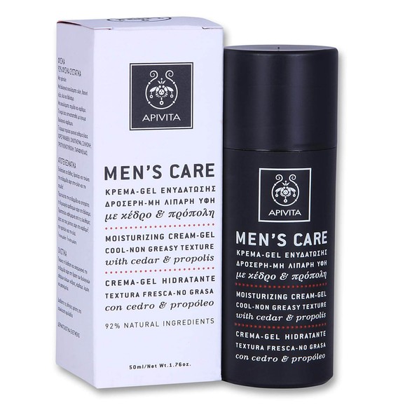 Apivita Mens Care Moisturizing Cream-Gel With Cedar & Propolis 50ml Apivita Mens Care Moisturizing Cream-Gel With Cedar & Propolis 50ml