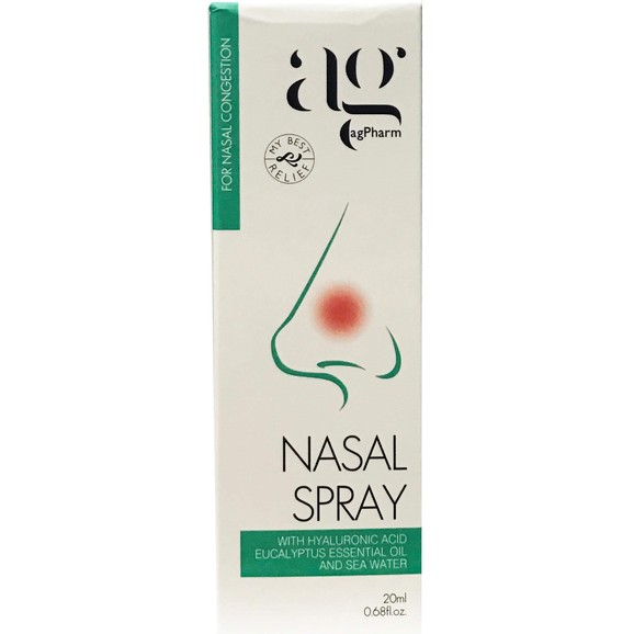 Agpharm Nasal Spray With Hyaluronic Acid, Eucalyptus Essential Oil & Sea Water Ρινικό Spray Ενηλίκων 20ml