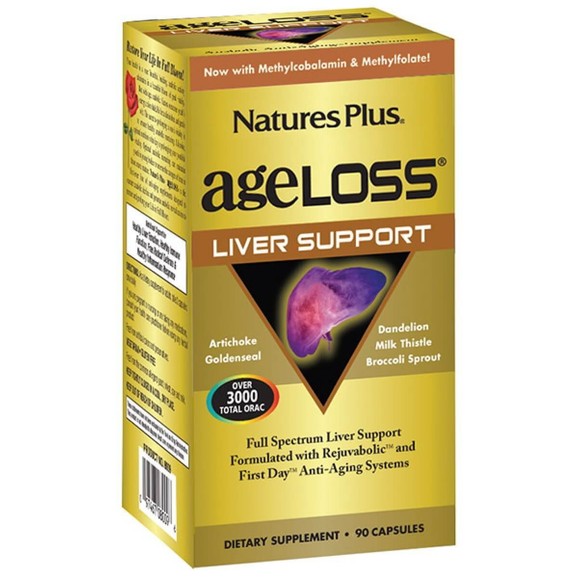 Natures Plus Ageloss Liver Support Συμπλήρωμα Διατροφής για την Υποστήριξη του Ήπατος 90caps