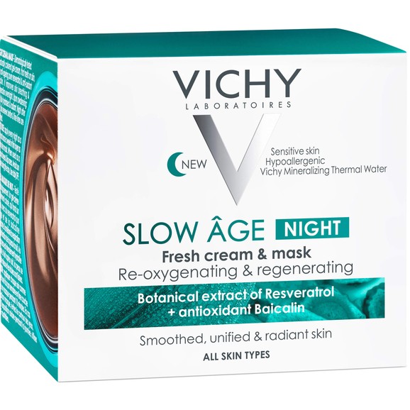 Δώρο Vichy Slow Age Night Fresh Cream & Mask Δροσερή Κρέμα Νύχτας & Μάσκα 2 σε 1 για Όλους τους Τύπους Δέρματος 15ml