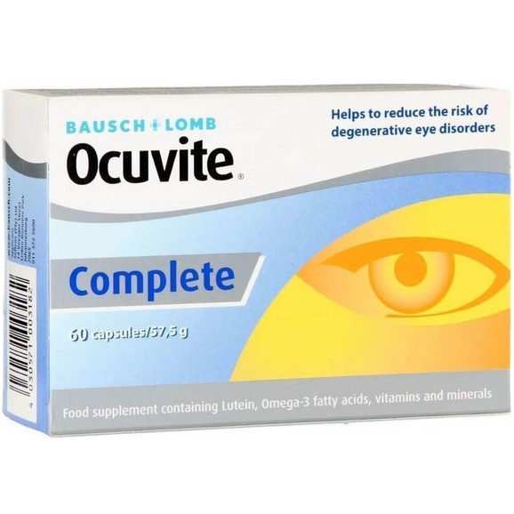 Bausch & Lomb Ocuvite Complete Συμπλήρωμα Διατροφής για την Διατήρηση της Φυσιολογικής Όρασης 60 Caps Bausch & Lomb Ocuvite Complete Συμπλήρωμα Διατροφής για την Διατήρηση της Φυσιολογικής Όρασης 60 Caps