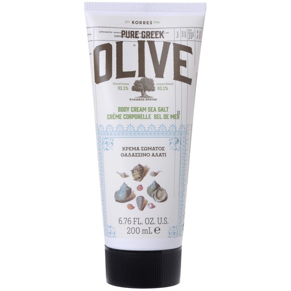 Korres Pure Greek Olive Body Cream Sea Salt Ενυδατική Κρέμα Σώματος με Θαλασσινό Αλάτι 200ml