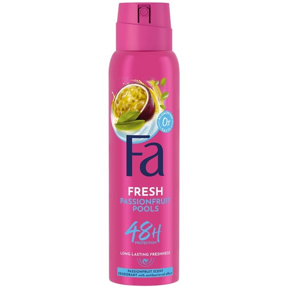 Fa Fresh 48h Passionfruit Pools & Coconut Water Scent Deodorant Spray 150ml
