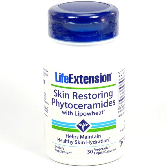 Life Extension Skin Restoring Phytoceramides Συμπλήρωμα Διατροφής, Ισχυρή Φόρμουλα για την Νεανική Όψη του Δέρματος 30 caps