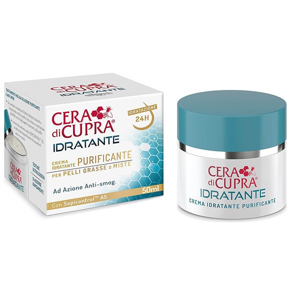 Cera di Cupra Idratante Crema Purificante Κρέμα 24ης Ενυδάτωσης με Αντιοξειδωτική Δράση για Μικτή-Λιπαρή Επιδερμίδα 50ml
